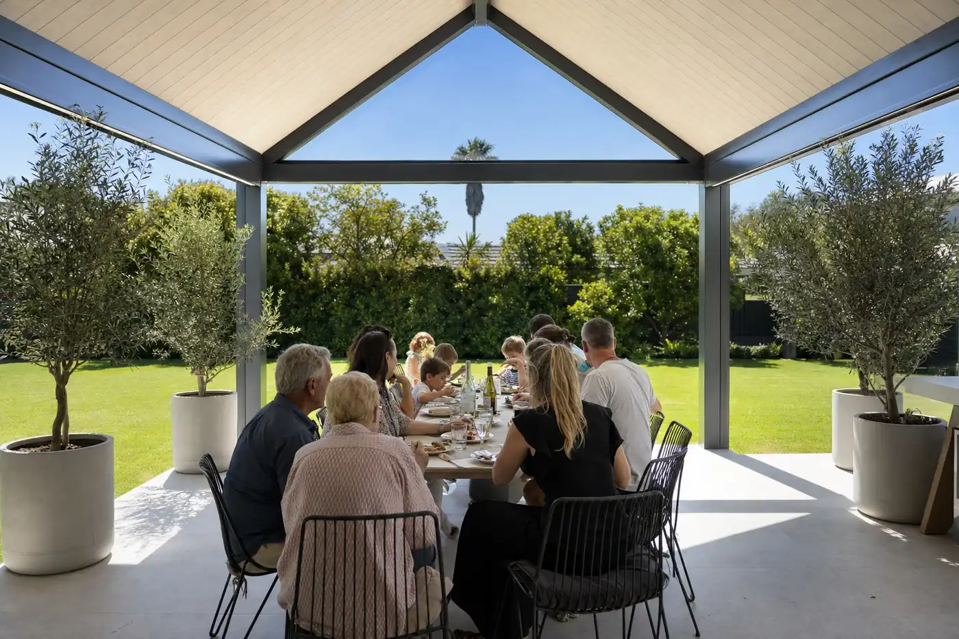 Gable patio over an entertaining area on a Perth home